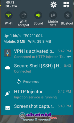 connected http injector on notification