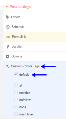 enable custom robots header tags on posts