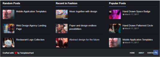 fastPro footer widgets