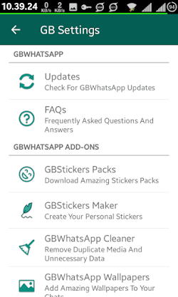 Update GB whatsapp new settings