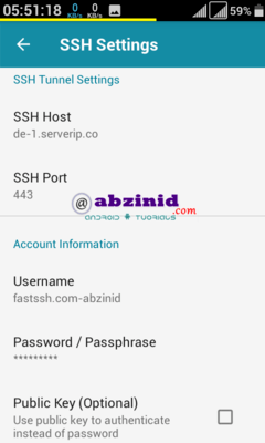 http injector ssh account