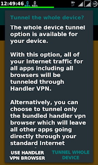 Ultrasurf Handler vpn tunnel whole device