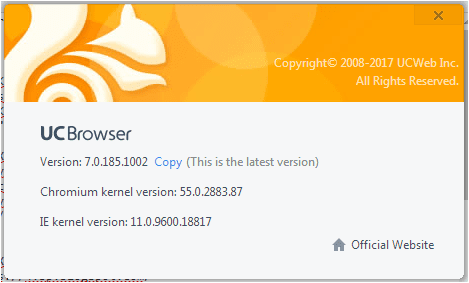uc browser no update